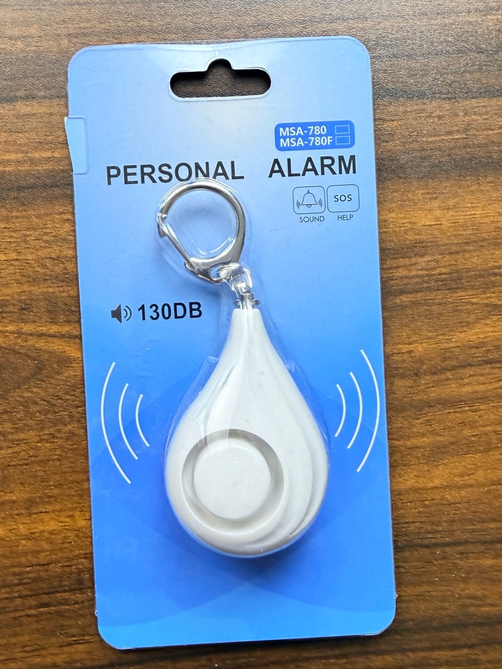 Personal 130dB White Personal Alarm Keychain